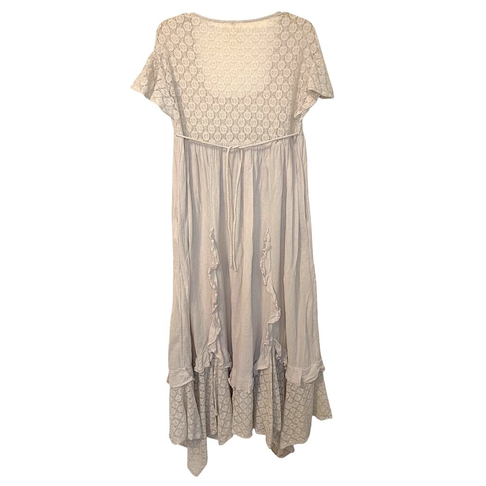 Free People Bring The Romance Midi Dress Khaki Beige Oversized XS￼ - Picture 9 of 15